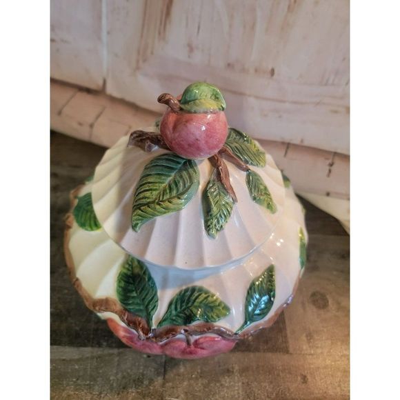 Large Omnibus apple tree ceramic container home decor - Picture 6 of 8